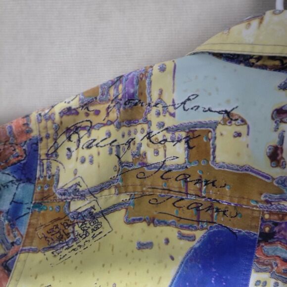 Chico's Colorful Jacket Women's Size 2 Travel Lover Vacation Wear Fun Colorful - Picture 13 of 15